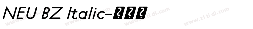 NEU BZ Italic字体转换